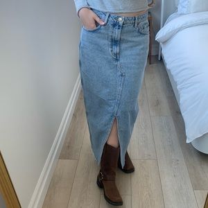 Maxi Blue Denim Skirt